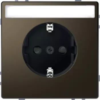 MTN2302-6052 D-life розетка 16а с з/к и полем для надписи, мокко Merten