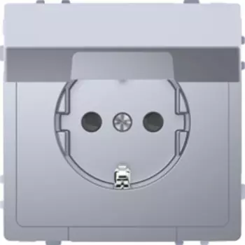 MTN2310-6036 D-life розетка 16а с з/к и крышкой ip20, нерж. сталь Merten