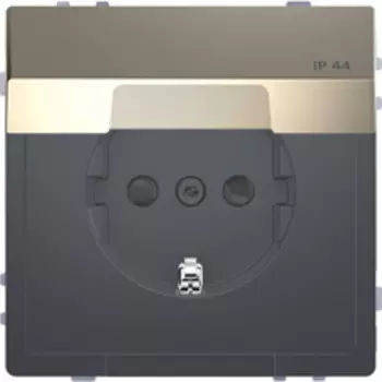 MTN2314-6050 D-life розетка 16а с з/к и крышкой ip44, никель Merten