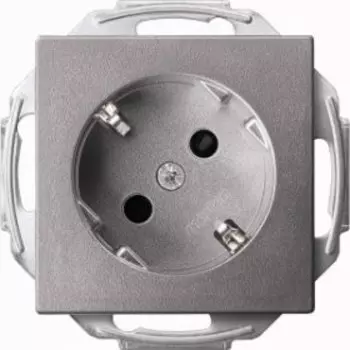 MTN2370-0460 Механизм розетки SCHUKO 45° алюминий Merten