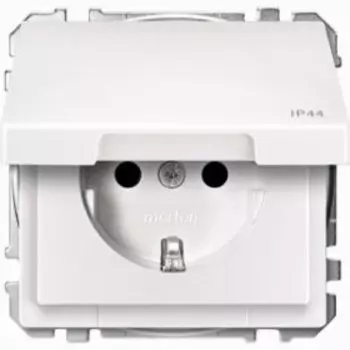 MTN2414-4019 Механизм розетки SCHUKO с крышкой, белый Merten
