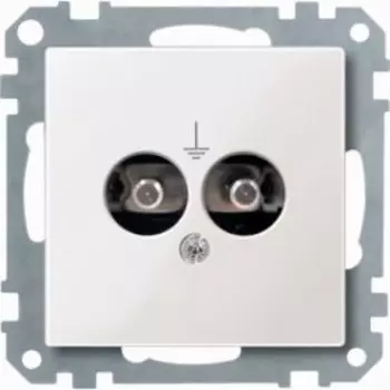 MTN290419 Механизм розетки для выравнивания потенциалов,полярно-белый блестящий Merten