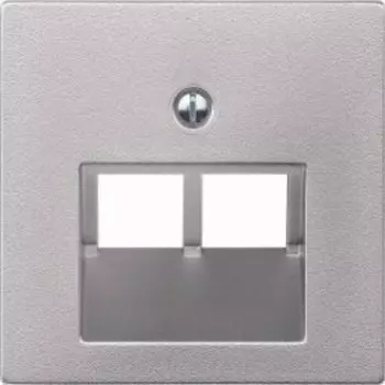 MTN298060 Центр. плата для мех-мов RJ45х2, алюминий Merten