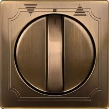 MTN319243 Центр. плата выкл. управ. жалюзи поворотного, System Design, цвет антич.латунь Merten