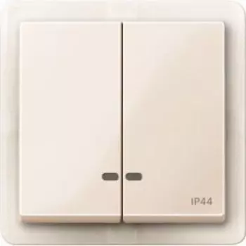 MTN3424-0344 Две клавиши с окош.для свет.инд.IP 44 бежевый Merten