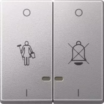 MTN3429-0460 Две клавиши "переч.звонок","горн" св.и.алюминий Merten