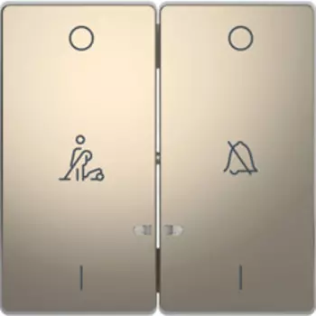 MTN3429-6050 D-life клавиша 2-ная, линзой led, символ: звонок/горничная, никель Merten