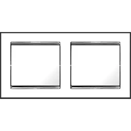 MTN400219 Рамка Aquadesign Полярный белый 2-постовая Merten