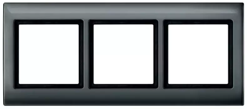 MTN400314 Рамка Aquadesign Антрацит 3-постовая Merten