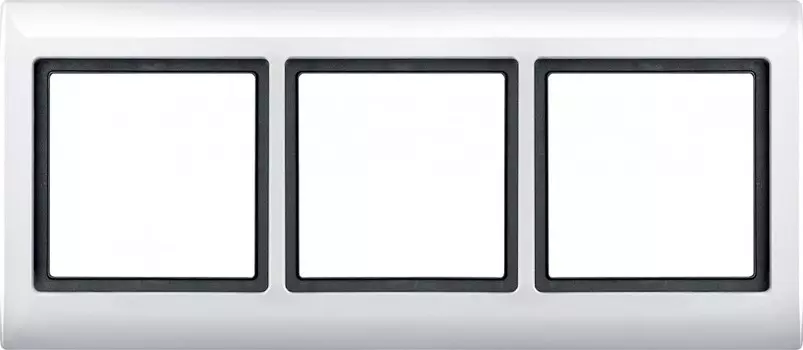 MTN400319 Рамка Aquadesign Полярный белый 3-постовая Merten