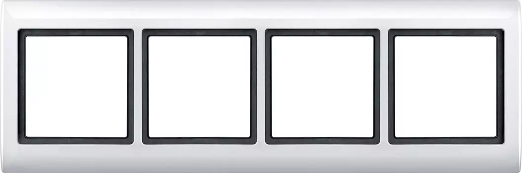 MTN400419 Рамка Aquadesign Полярный белый 4-постовая Merten
