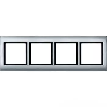 MTN400460 Рамка Aquadesign Алюминий 4-постовая Merten
