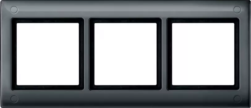 MTN401314 Рамка Aquadesign Антрацит 3-постовая Merten
