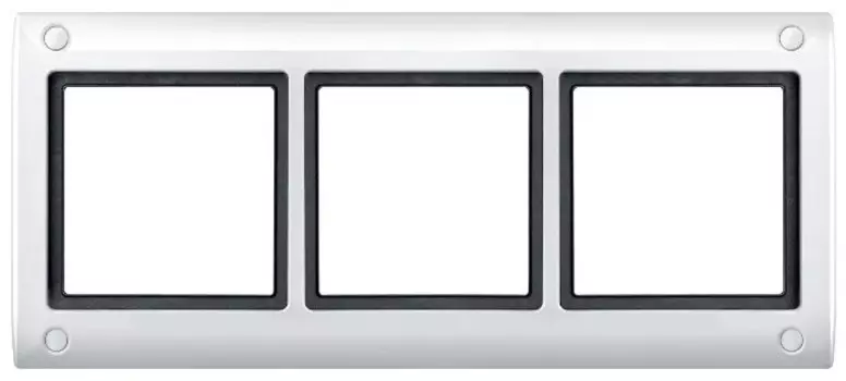 MTN401319 Рамка Aquadesign Полярный белый 3-постовая Merten