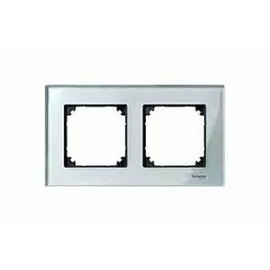 MTN4020-3260 Рамка M-Elegance Бриллиантовое серебро 2-постовая Merten