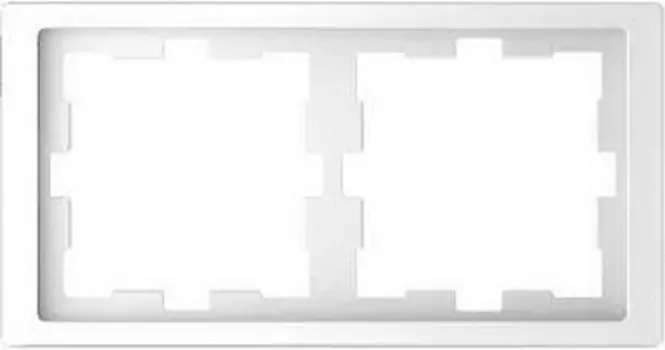 MTN4020-6535 Рамка D-Life Белый лотос 2-постовая Merten