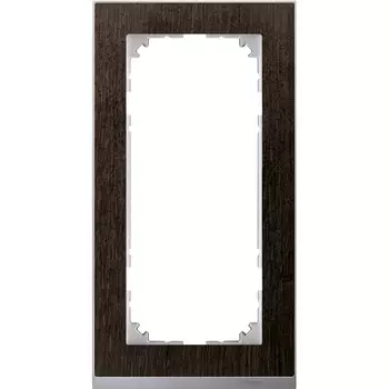 MTN4025-3671 Рамка без перегородки M-Pure Decor Венге / Алюминий 2-постовая Merten
