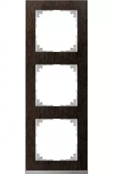 MTN4030-3671 Рамка M-Pure Decor Венге / Алюминий 3-постовая Merten