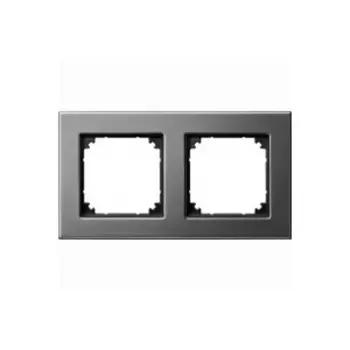 MTN403214 Рамка M-Elegance Серый родий 2-постовая Merten