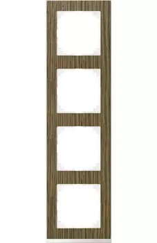 MTN4040-3674 Рамка M-Pure Decor Дуб / Бриллиантовый белый 4-постовая Merten