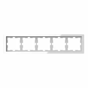 MTN4050-6520 Рамка D-Life Белый кристалл 5-постовая Merten