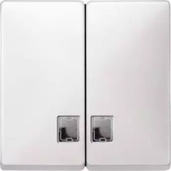 MTN413519 2 клавиши с окном подсв белый Merten