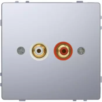 MTN4350-6036 D-life аудиорозетка с модул. тюльпан, нерж. сталь Merten