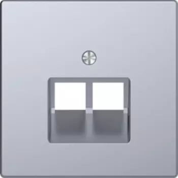 MTN4522-6036 D-life центральная накладка для розетки 2-ной RJ45, нерж. сталь Merten