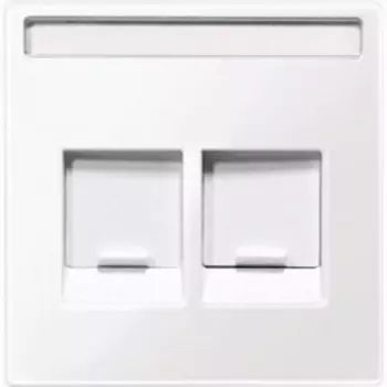 MTN4564-0325 Центр.плата для модул.штепсел.раз-в,2 пос.активный белый Merten