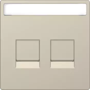 MTN4564-6033 D-life центральная накладка для 2-х модульных разъемов, сахара Merten