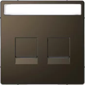 MTN4564-6052 D-life центральная накладка для 2-х модульных разъемов, мокко Merten