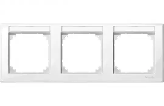 MTN471319 Рамка с полем для надписи M-Smart Полярный белый 3-постовая Merten