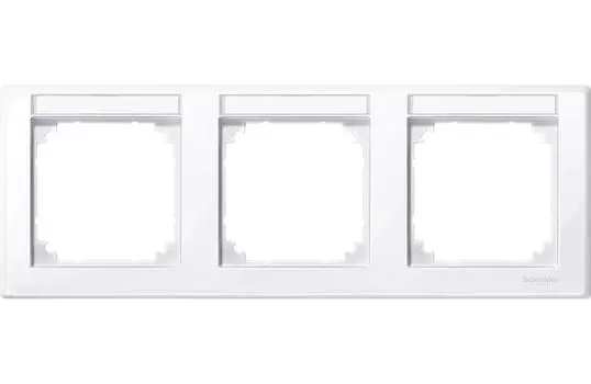 MTN471325 Рамка с полем для надписи M-Smart Активный белый 3-постовая Merten