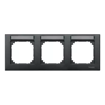 MTN472314 Рамка с полем для надписи M-Plan Антрацит 3-постовая Merten