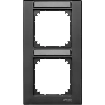 MTN476214 Рамка с полем для надписи M-Plan Антрацит 2-постовая вертикальная Merten