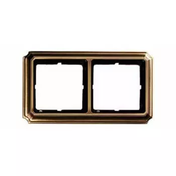 MTN483243 Рамка Antik Античная латунь 2-постовая Merten