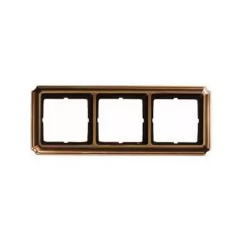 MTN483343 Рамка Antik Античная латунь 3-постовая Merten