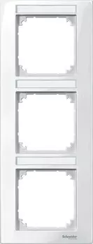MTN513319 Рамка с полем для надписи M-Plan Белый 3-постовая вертикальная Merten