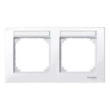 MTN514225 Рамка с полем для надписи M-Plan Активный белый 2-постовая Merten