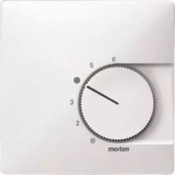 MTN537419 Центр. плата терморег. с перекл., System Design, цвет полярно-белый Merten