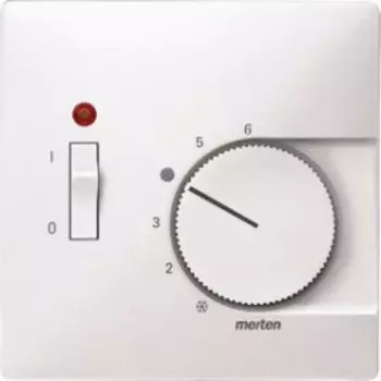 MTN539719 Центр. плата терморег-ра с выкл., белый. Merten