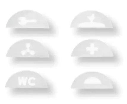 N2004.3 Шильдик с символом "WC", ABB