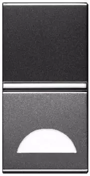 N2101.9 AN Клавиша 1-клавишного 1-модульного выключателя/переключателя/кнопки с окном для шильдика с символом, серия Zenit, цвет антрацит, ABB