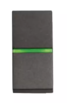 N2104.5 AN Механизм 1-клавишной кнопки с клавишей с контрольной подсветкой, 1-модульный, серия Zenit, цвет антрацит, ABB