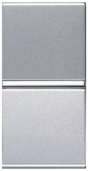 N2104.7 PL Механизм 1-клавишной кнопки с нормально-открытым контактом с клавишей без символа, 1-модульный, серия Zenit, цвет серебристый, ABB