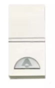 N2104 BL Механизм 1-клавишной кнопки с клавишей и символом "ЗВОНОК", 1-модульный, серия Zenit, цвет альпийский белый, ABB