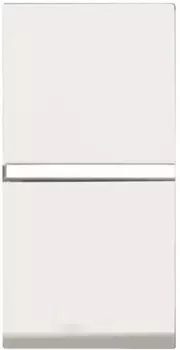 N2110 BL Механизм 1-клавишного проходного переключателя с клавишей, 1-модульный, серия Zenit, цвет альпийский белый, ABB