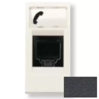 N2117.6 AN Розетка телекоммуникационная на 6 контактов, 1-модульная, тип RJ12, серия Zenit, цвет антрацит, ABB