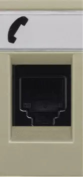 N2117.6 CV Розетка телекоммуникационная на 6 контактов, 1-модульная, тип RJ12, серия Zenit, цвет шампань, ABB