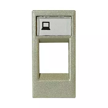 N2118.1 CV Накладка для суппортов и телекоммуникационных разъёмов типа 2017... и 2018..., серия Zenit, цвет шампань, ABB